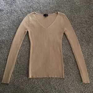 Long-Sleeved Ribbed Top